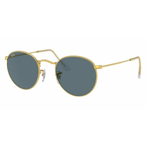 очки ray ban rb 3447 9196 r5 round metal legend gold Солнцезащитные очки Ray-Ban, синий, золотой