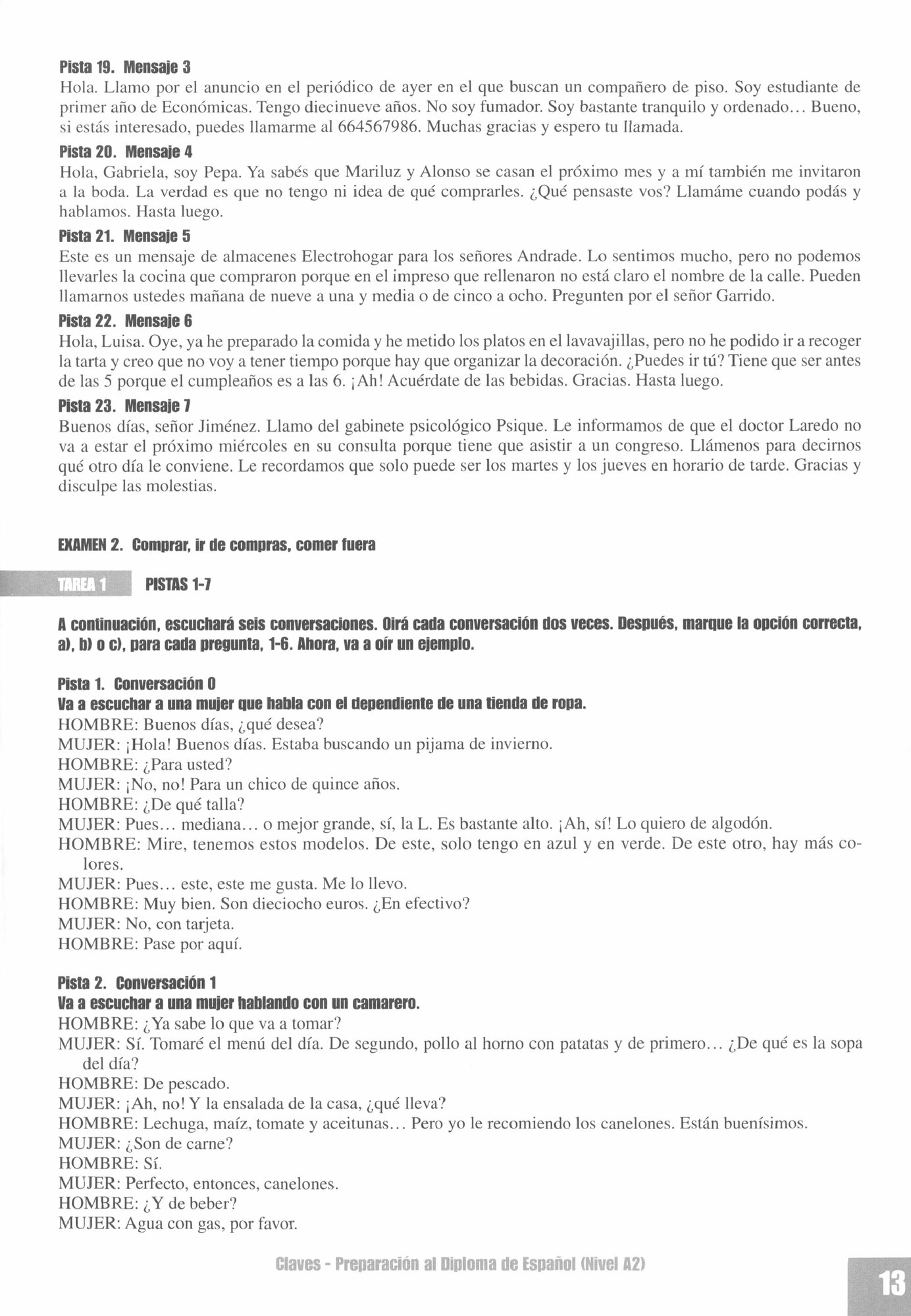Preparacion al DELE A2. Claves. Soluciones comentadas y transcripciones - фото №4