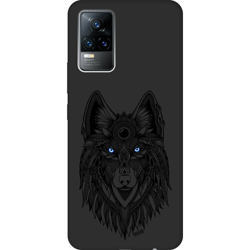 Матовый Soft Touch силиконовый чехол на Vivo V21e / Виво В21е с 3D принтом Grand Wolf черный матовый soft touch силиконовый чехол на vivo v21e виво в21е с 3d принтом grand cat черный
