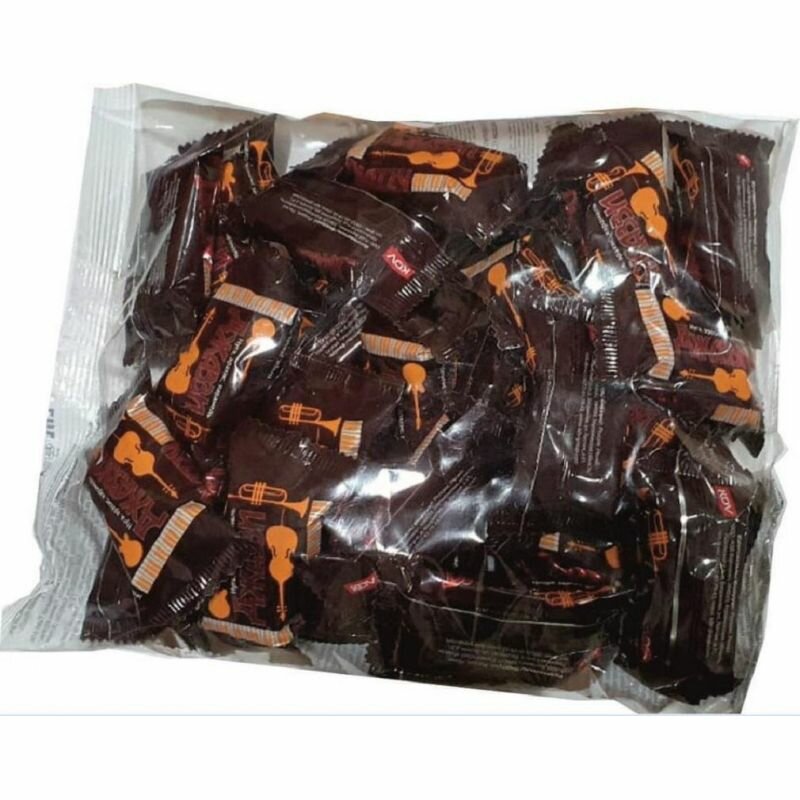 Конфеты шоколадные Яшкино Джаззи нуга карамель арахис, 500г НК558 - фотография № 3
