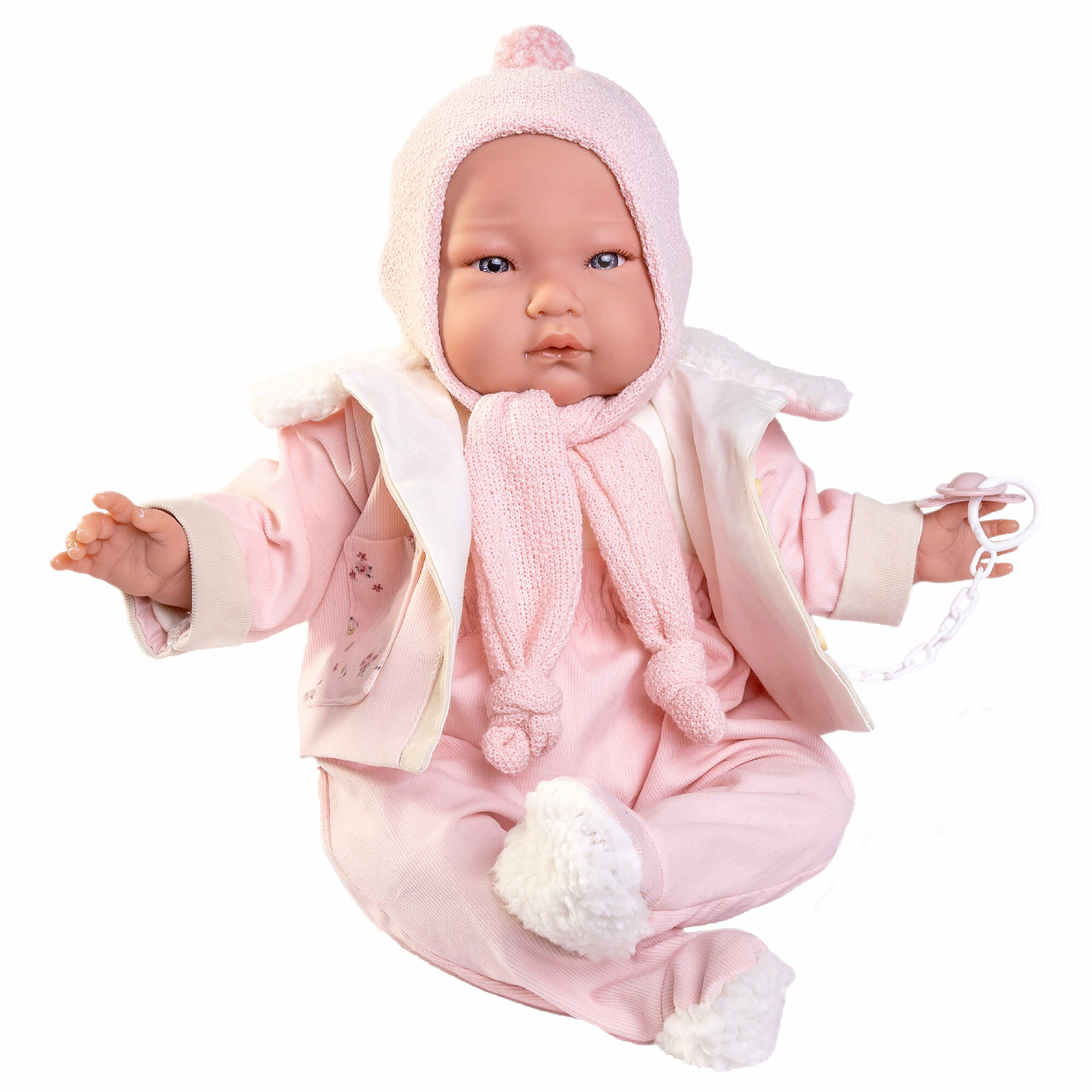 Кукла Реборн испанская ANTONIO JUAN Александра в зимней одежде, 52 см, мягконабивная 81383