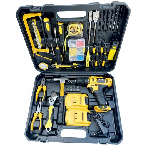 Набор инструмента Дрель Шуруповёрт аккумуляторный 21V вольт 25 Ah-ампер в комплекте 2 батареи Li-ion в кейсе 720800₽