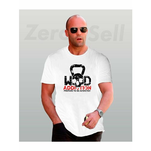 фото Футболка череп и гиря, размер 4xl, белый zerosell
