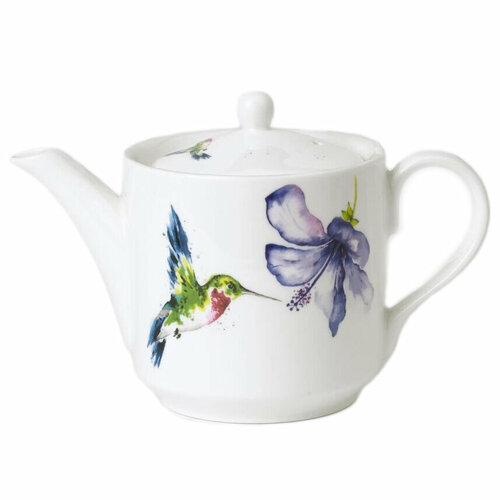 Заварочный чайник из костяного фарфора Колибри 11 л белыйдекор серия Nature Roy Kirkham RK-XHUM1227 3525₽