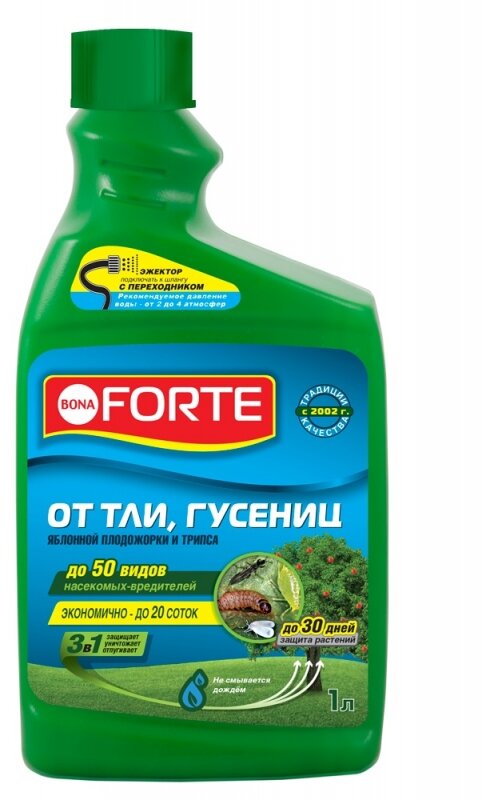 Средство Bona Forte от тли белокрылки др насекомых доп флакон 1л