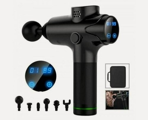 Изображение товара Ударный массажер пистолет, перкуссионный массажер, массажер для шеи и спины, Minipro EM03