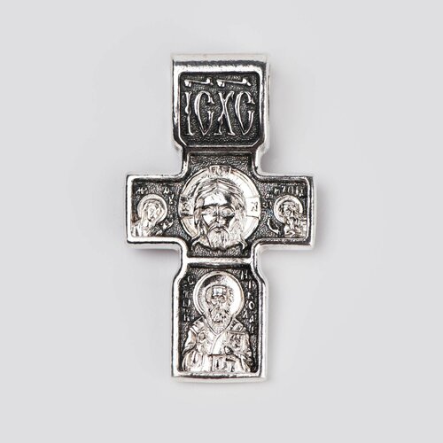 Крестик Сереброника, серебро, 925 проба, размер 3 см.