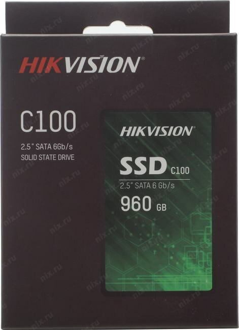 Накопитель SSD 2.5'' HIKVISION C100 960GB SATA 6Gb/s TLC 520/400MB/s IOPS 50K/30K MTBF 2M 7mm - фото №17