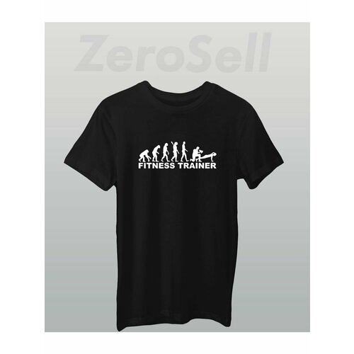 фото Футболка fitness trainer фитнес тренер, размер xxxl, черный zerosell