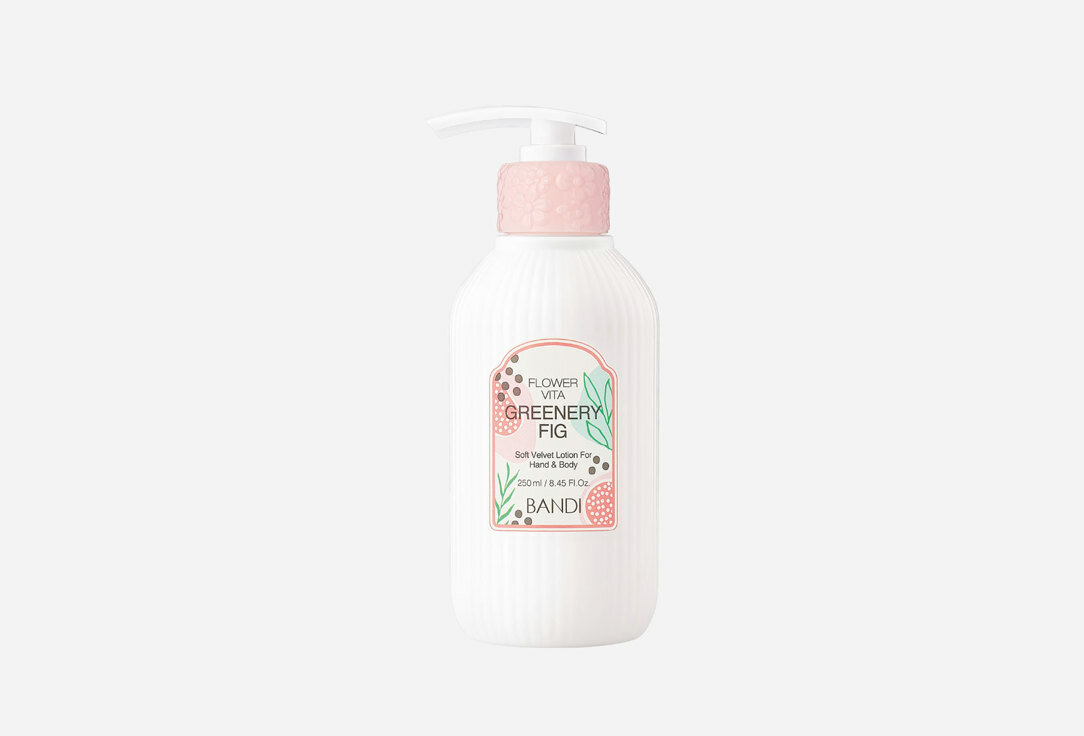 BANDI Лосьон для рук и тела Инжир / BANDI FLOWER VITA SOFT VELVET LOTION (GREENERY FIG) 250 мл - фото №3