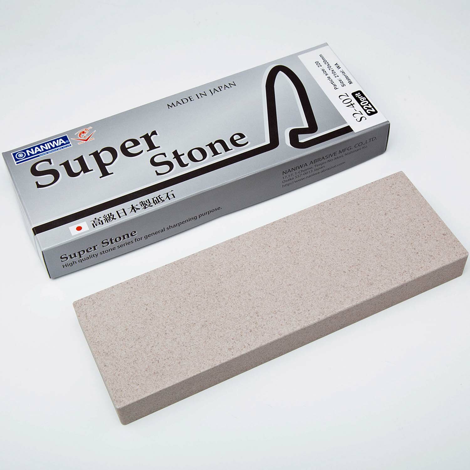 Водный керамический точильный камень для заточки ножей Naniwa Super Stone #220, S2-402