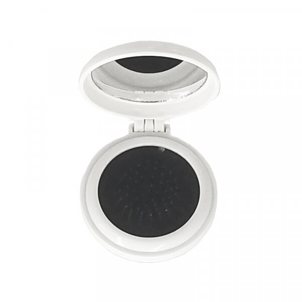 фото Расческа массажная круглая с зеркалом складная, цвет белый