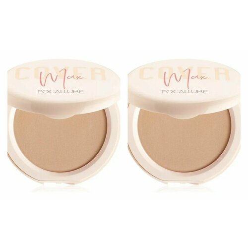 Пудра для лица Focallure, Covermax Two way cake Pressed Powder, тон 03, 6,8 гр, 2 шт