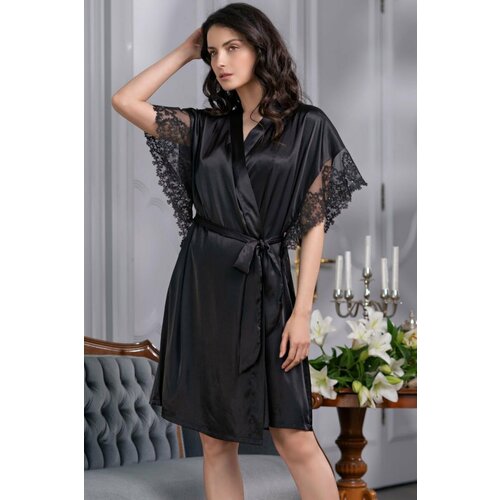 фото Халат mia-amore, размер s-m, черный