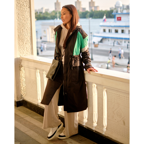 фото Пальто , размер 50, черный jane sarta