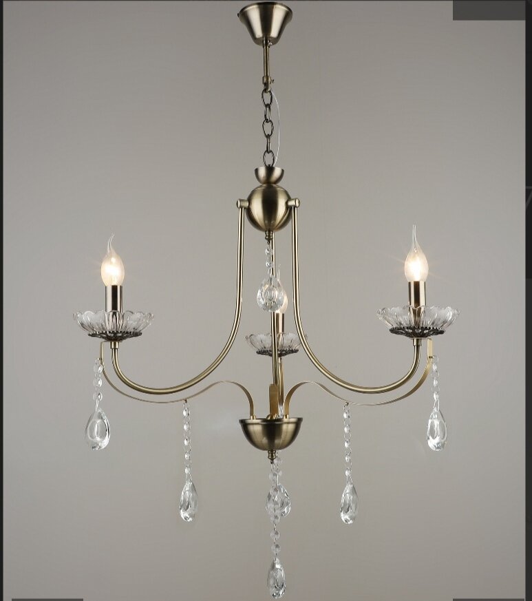 фото Люстра подвесная Reluce 4749/3 3 рожка античная бронза