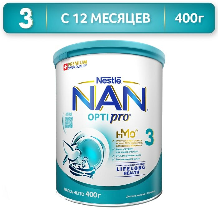 Смесь NAN 3 OPTIPRO молочная 400г