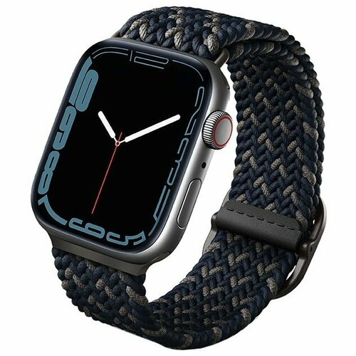Плетеный ремень Uniq ASPEN DE для Apple Watch 49/45/44/42, цвет синий обсидиан (45MM-ASPDEOBLU)