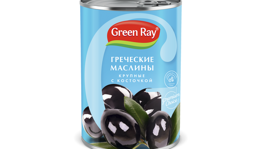 Маслины Green Ray Gigantus с косточкой 425мл Intercomm Foods SA - фото №6