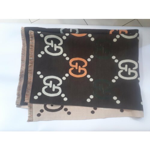 фото Шарф ,200х80 см, бежевый, коричневый нет бренда