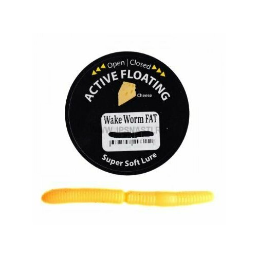 фото Мягкая приманка trout zone wake worm fat 2.6 сыр # 006 (сырный) 65мм (10шт)