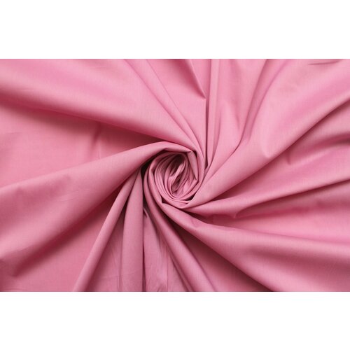Ткань Хлопок-вуаль стрейч поплин тёмно-розовый, пыльный, ш145см, 0,5 м