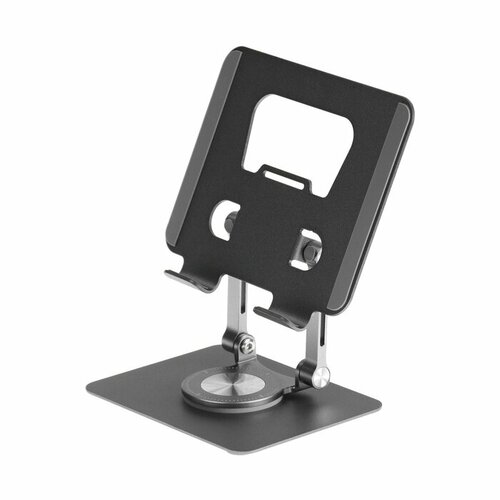 Подставка для планшета регулируемая складная поворот на 360 металл серая 1779₽