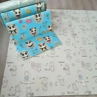 фото Коврик детский игровой 150х180 складной развивающий двухсторонний на пол для ползания малышей Термоковрик