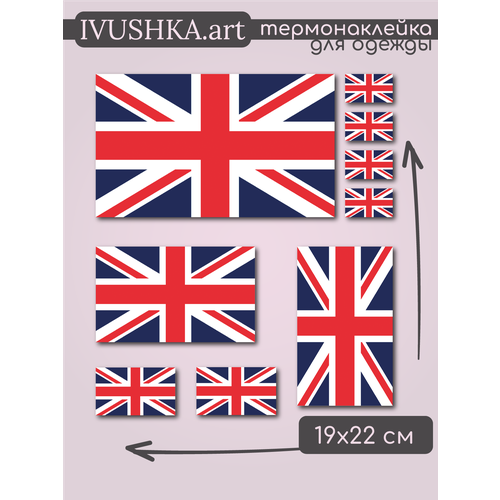 фото Термонаклейка на одежду флаг великобритании наклейка утюгом от ivushkaprint