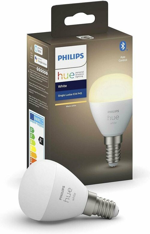Умная лампа Philips Hue White Bluetooth E14 P45 5,5Вт 2700К 1шт (929002440603)