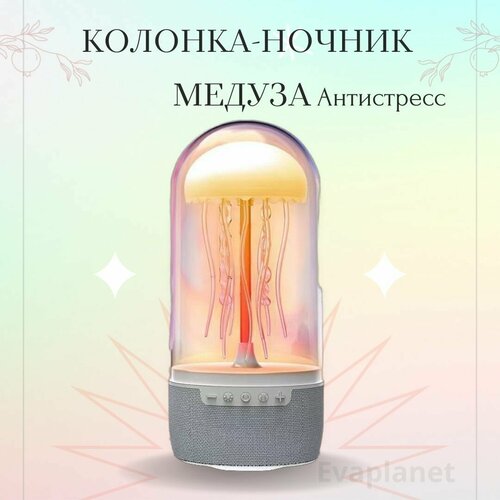 Колонка портативная Bluetooth Ночник Медуза антистресс 579000₽