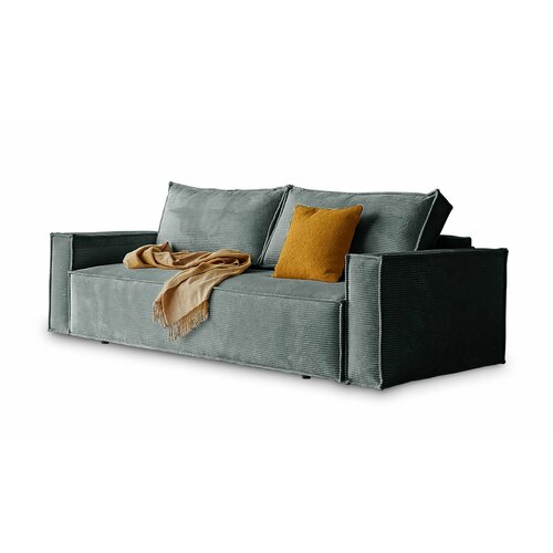 Диван еврокнижка 03 Серый с подлокотниками, 245*115*90