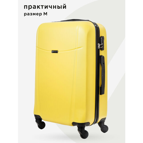 Чемодан Bonle 1703M/15, 62 л, размер M, желтый чемодан bonle 1703m 15 62 л размер m желтый