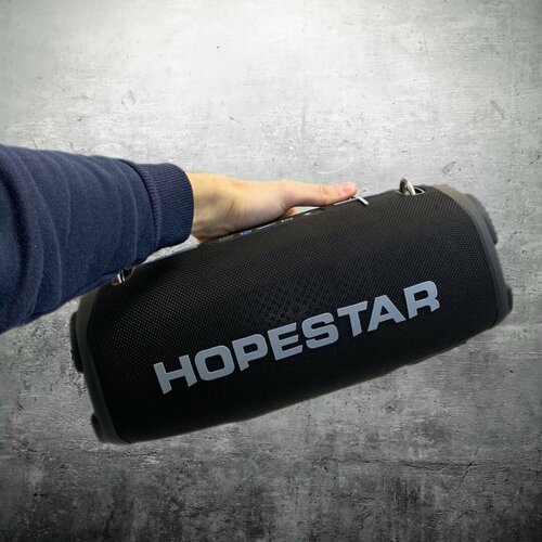 Портативная беспроводная Bluetooth колонка HOPESTAR A6 Max с микрофоном 80Втпортативная акустикаблютуз колонка Черная 999900₽