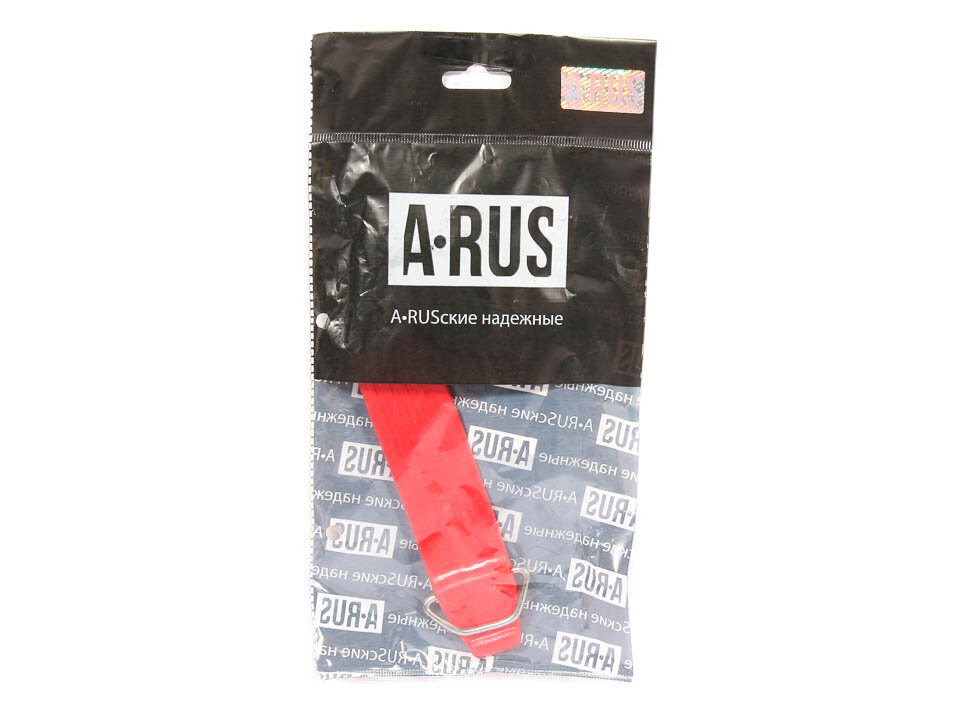 фото Ремень крепления сумки инструмента, домкрата 2101 (силикон красный) (скоба/скоба 130мм) A-RUS АР227