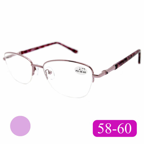 Женские очки для зрения PD 58-60 (-4.00) FABIA MONTI 8920 C5, цвет фиолетовый, без футляра, РЦ 58-60