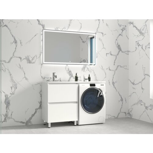 Тумба в ванную White 60, Alex Fresco, под раковину Марсал 120, напольная 487х580х855 белая