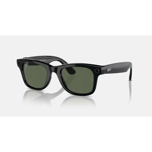 Экшн-очки с камерой Ray Ban Meta WAYFARER Shiny Black/G15 Green 601/7150 (черный/зеленый) RW4006