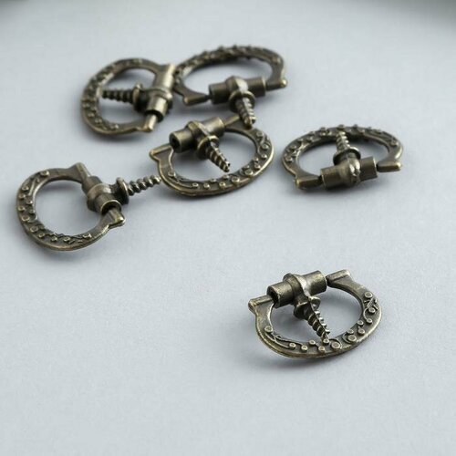 Ручка для шкатулки металл Подкова бронза 26х24 см 6 шт 600₽