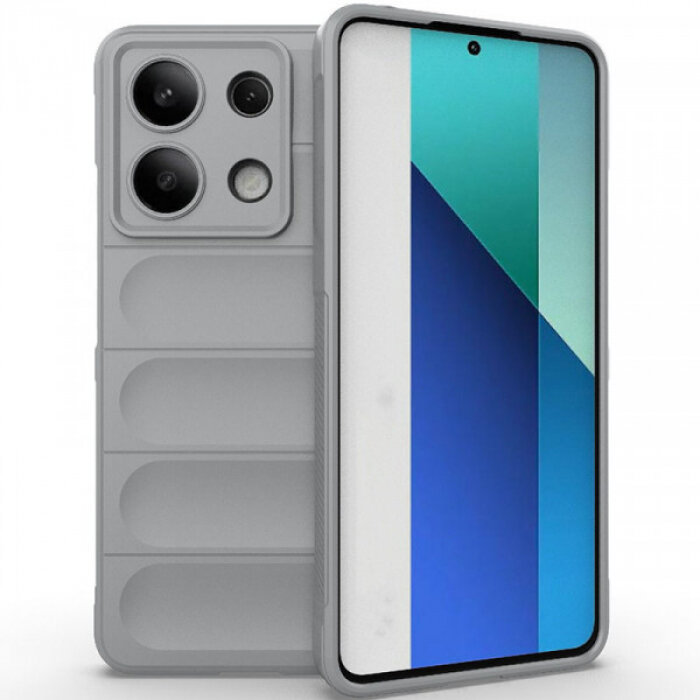 Flex Silicone Противоударный чехол для Xiaomi Redmi Note 13 4G с защитой камеры и микрофиброй