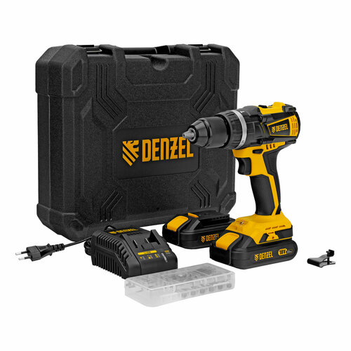 Дрель-шуруповерт аккумуляторная ударная бесщет Denzel CIDB-IB-18-02 Li-Ion 18 В 2 акк 26130 1905000₽