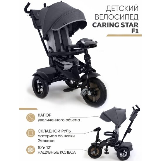 Трехколесный велосипед Сaring Star Caring Star F1 Графит