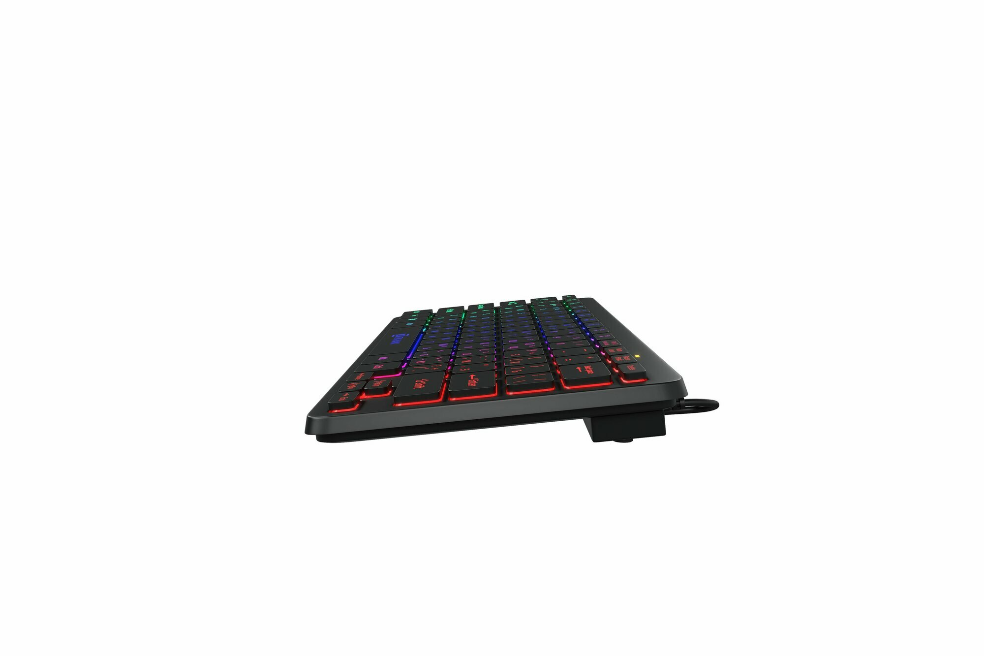 Клавиатура для компьютера Оклик 300S тонкая, проводная, мембранная, черная