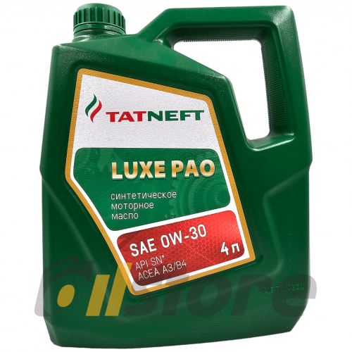 Моторное масло Татнефть LUXE PAO 0W-30, 4л