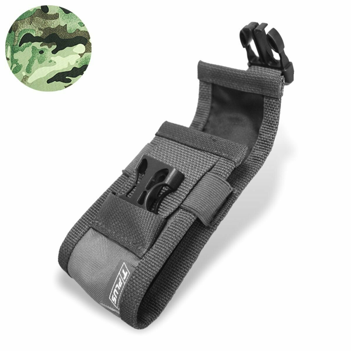 фото Тактический подсумок для рации Baofeng Kenwood Retevis, чехол для телефона и радиостанции закрытый (оксфорд 600, нато), Tplus