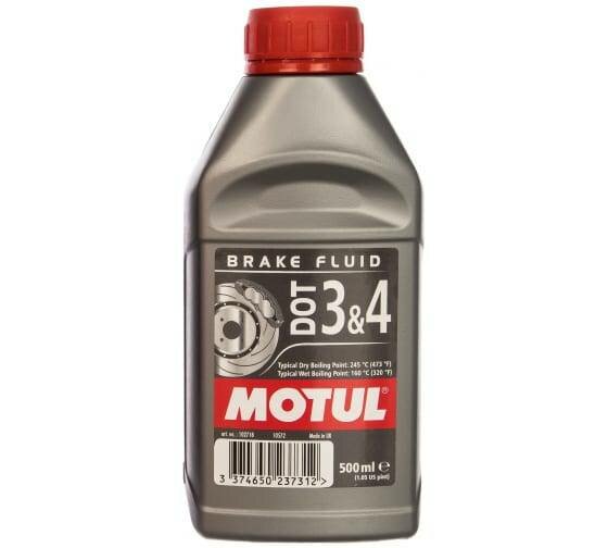 Тормозная жидкость DOT 3 & 4 Brake Fluid 05л