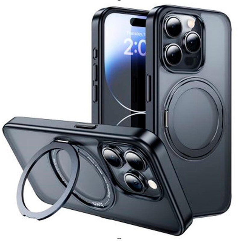 Накладка HOCO Rotating stand magnetic case для iPhone 15 Pro Max, black