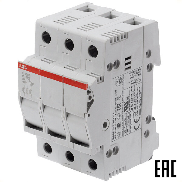 Выключатель-разъединитель E93/32 32А/3п/ для плавкой вставки 10х38мм 2CSM204753R1801 (АВВ)