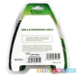 Удлинитель Aopen USB - USB (ACU823), 5 м, бесцветный - фото №11