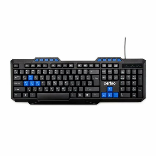 Клавиатура Perfeo COMMANDER проводная мембранная 112 клавиш USB чёрная 107200₽